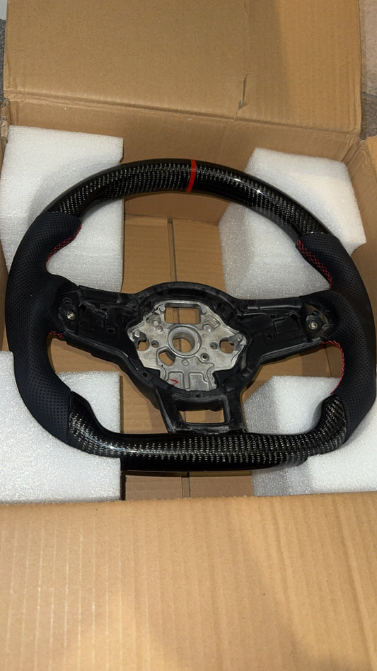 Volkswagen Polo MK5 6C GTI / R-line Carbon Fibre Steering Wheel (CUSTOM / 2014 - 2017 Models)