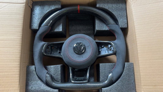 VW CARBON ALCANTARA STEERING WHEEL
