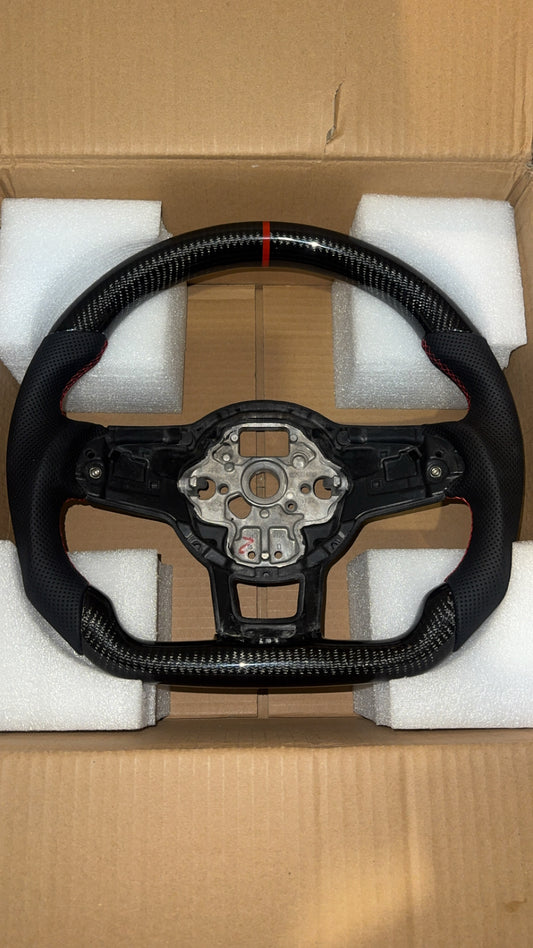 Volkswagen Polo MK5 6C GTI / R-line Carbon Fibre Steering Wheel (CUSTOM / 2014 - 2017 Models)